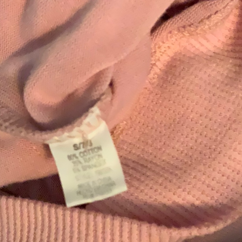 Pink Button Cardigan with Lace Ruffle Front Size S - Picture 5 of 5